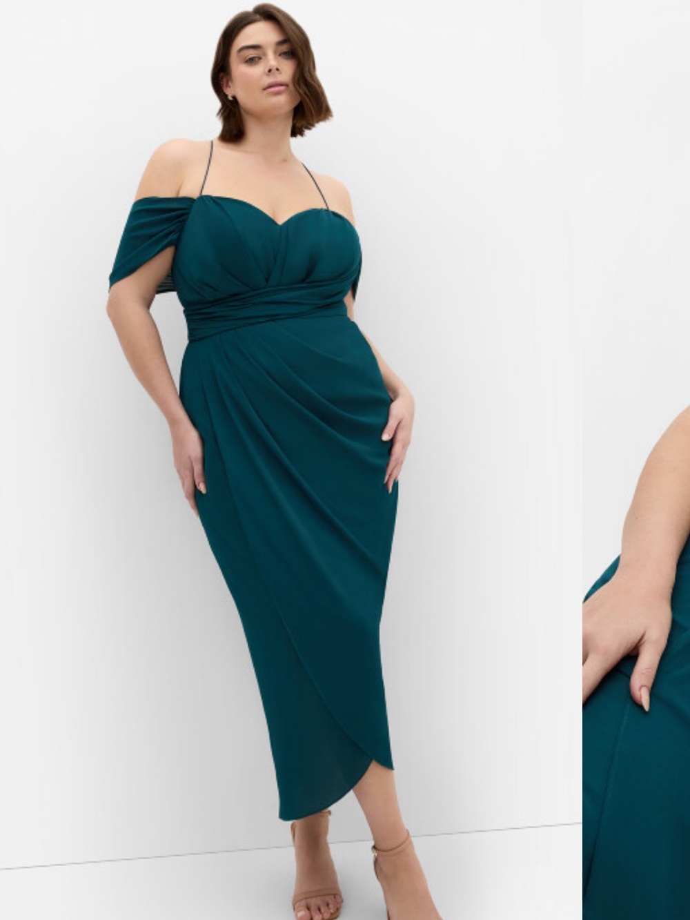 City Chic Entwine Maxi Dress In Emerald Plus Size 20